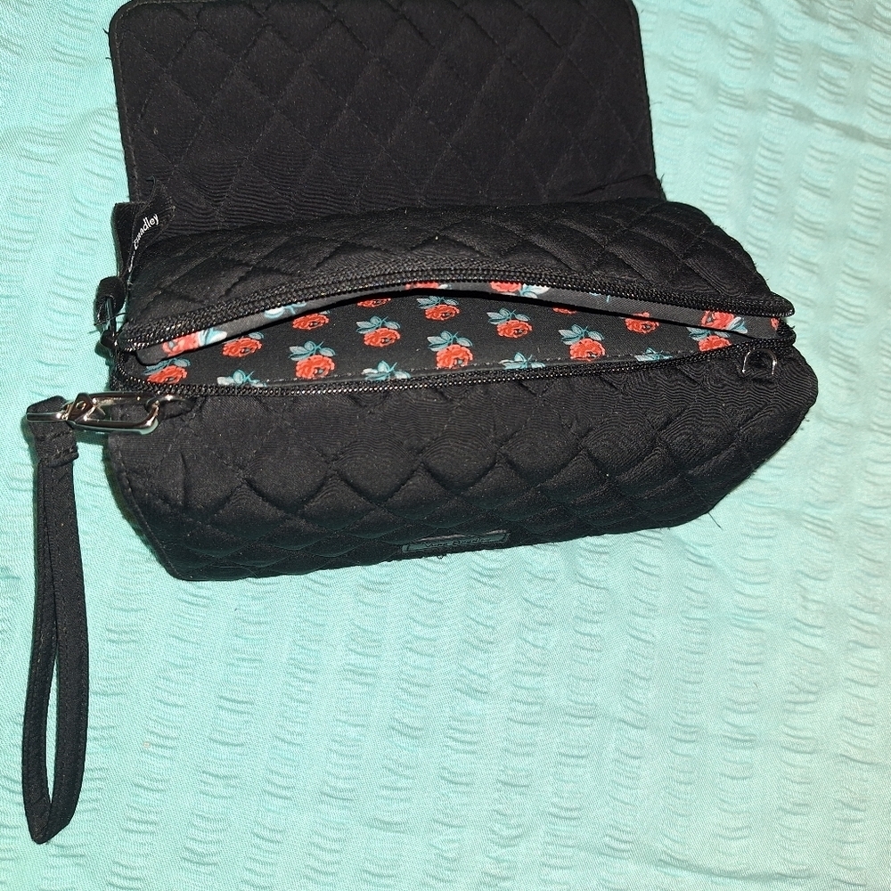 Vera Bradley Black Quilted Wristlet - Picture 4 of 5